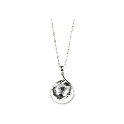 Pendentif Andréa Marazzini Riflessi CDI en métal rhodié et cristal précieux