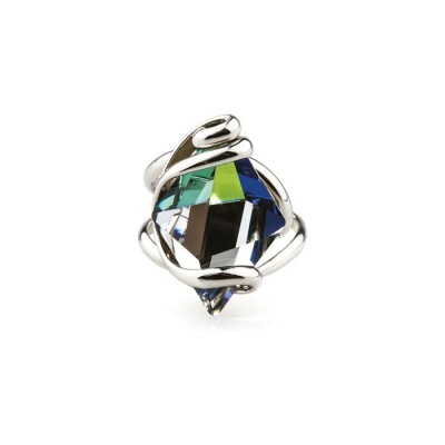 Bague Andréa Marazzini Illusion en métal rhodié et cristal précieux