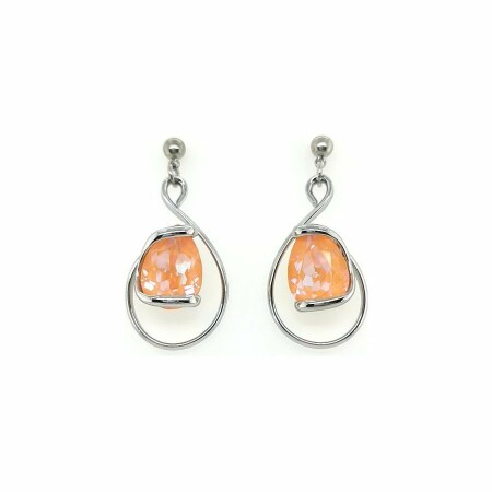 Boucles d'oreilles Andréa Marazzini Joyfull Mini OE6 en acier et cristaux Swarovski