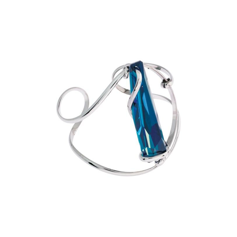 Bracelet Andréa Marazzini Stalattite en métal rhodié et cristal précieux