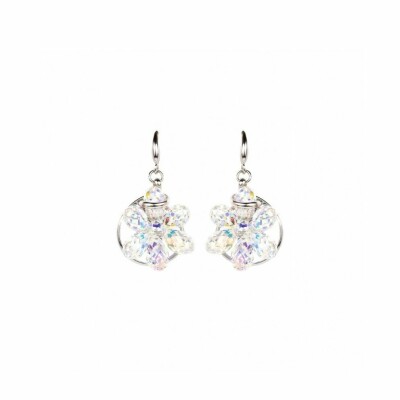 Boucles d'oreilles Andréa Marazzini Bouquet OE1 en acier et cristal