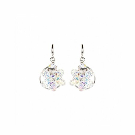 Boucles d'oreilles Andréa Marazzini Bouquet OE1 en acier et cristal