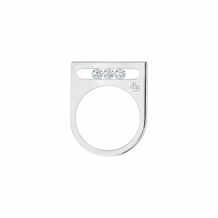 Bague La Brune & La Blonde FUNAMBULE en or blanc et diamants de 0.25ct