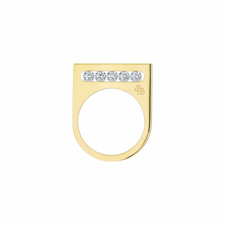 Bague La Brune & La Blonde FUNAMBULE en or jaune et diamants de 0.45ct