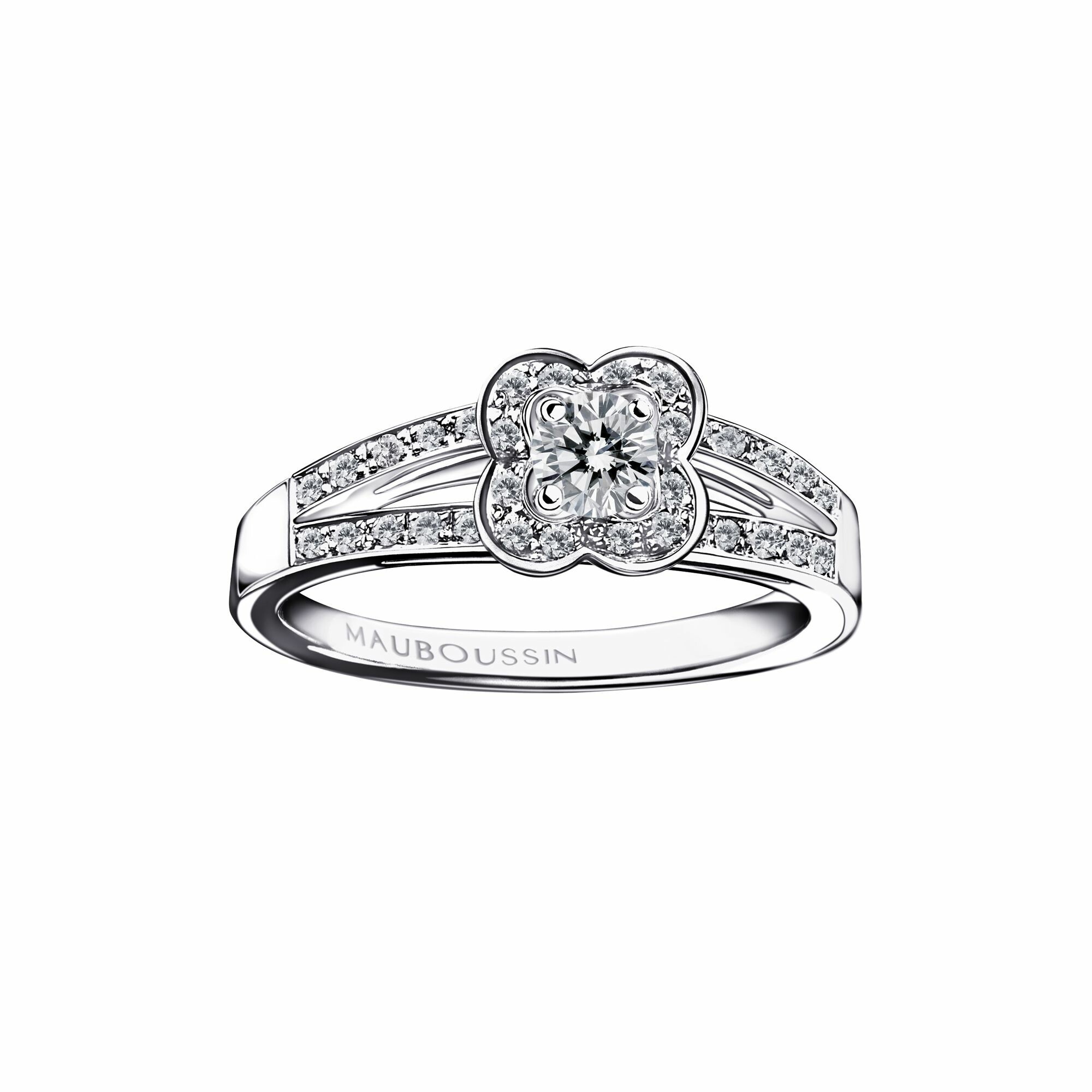 Achat Bague Mauboussin Chance Of Love N 5 en or blanc et diamants Infiniment Bijoux Montres