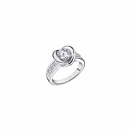 Solitaire Mauboussin Swan Princess en or blanc et diamants