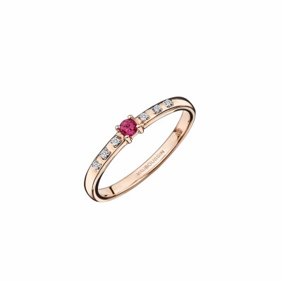 Bague Mauboussin Capsule d'émotions en or rose, rubis et diamants