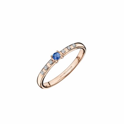 Bague Mauboussin Capsule d'émotions en or rose, saphir bleu et diamants