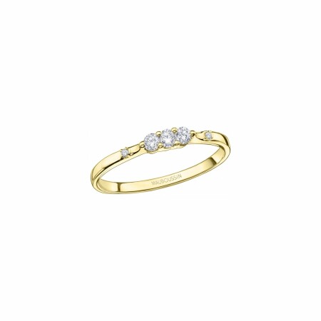 Bague Mauboussin Trois grains d'amour en or jaune et diamants