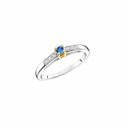 Bague Mauboussin Option Emotions en argent, or jaune et saphir