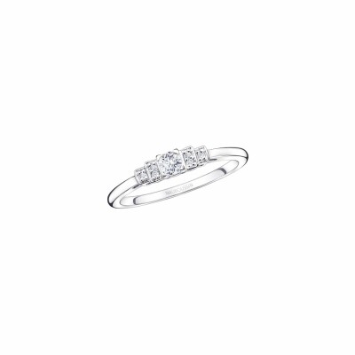 Solitaire Mauboussin Un Printemps 1930 n°2 en or blanc, diamant et pavage diamants