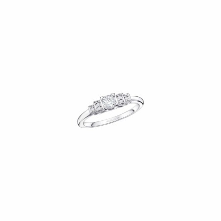 Solitaire Mauboussin Un Printemps 1930 n°3 en or blanc, diamant et pavage diamants