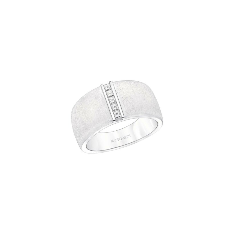 Bague Mauboussin Un Petit Pont d'Amour en or blanc et diamants