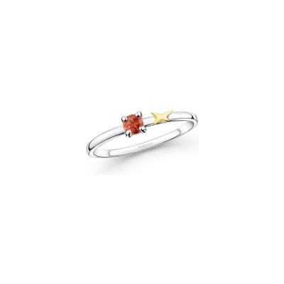 Bague Mauboussin Etoile Emotion en or blanc, or jaune et saphir orange