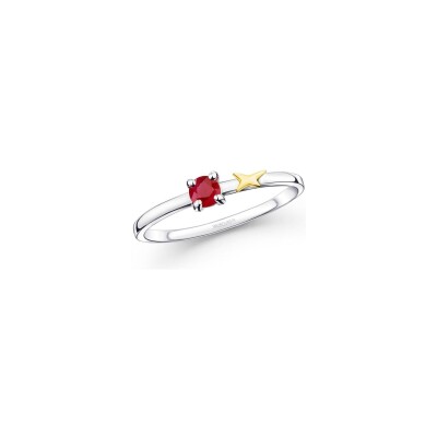 Bague Mauboussin Etoile Emotion en or blanc, or jaune et rubis