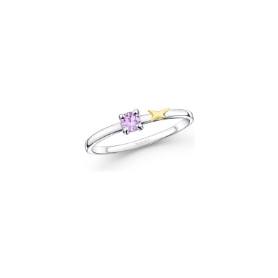 Bague Mauboussin Etoile Emotion en or blanc, or jaune et saphir violet