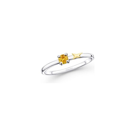 Bague Mauboussin Etoile Emotion en or blanc, or jaune et saphir jaune