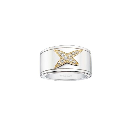 Bague Mauboussin Envie de Star en argent, or jaune et diamants