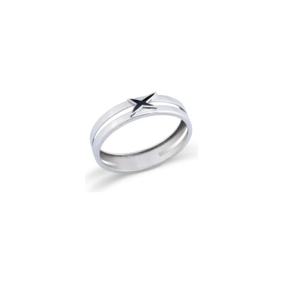 Bague Mauboussin L'Étoile Arlequin en or blanc et laque