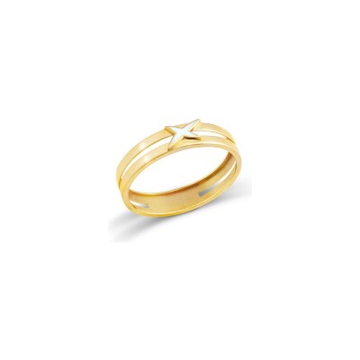 Bague Mauboussin L'Étoile Arlequin en or jaune et laque