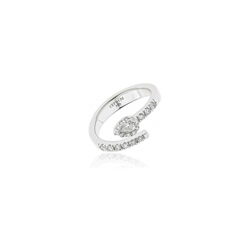 Bague Yeprem Y-Not en or blanc et diamants