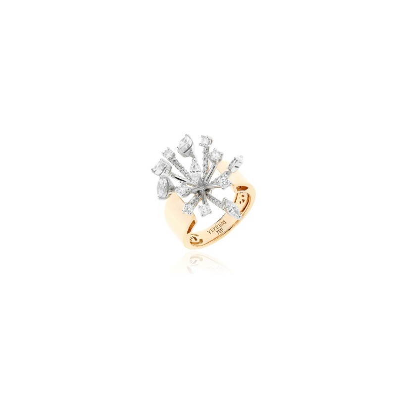 Bague Yeprem Golden Strada en or blanc, or rose et diamants