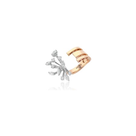 Bague Yeprem Golden Strada en or blanc, or rose et diamants