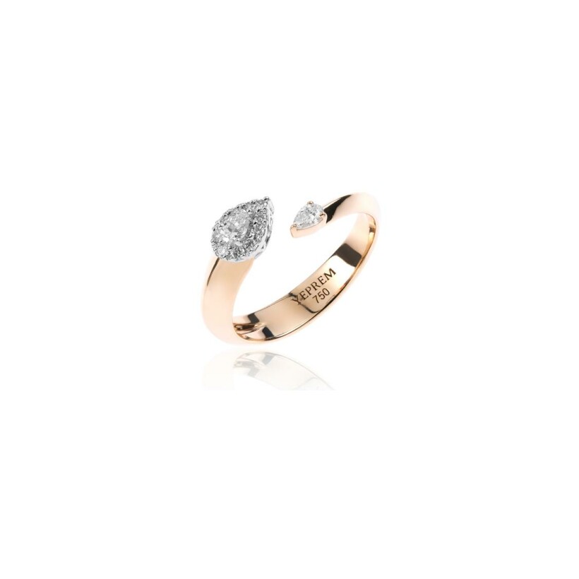 Bague Yeprem Golden Strada en or blanc, or rose et diamants