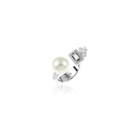 Bague Yeprem Pearlescent en or blanc et diamants