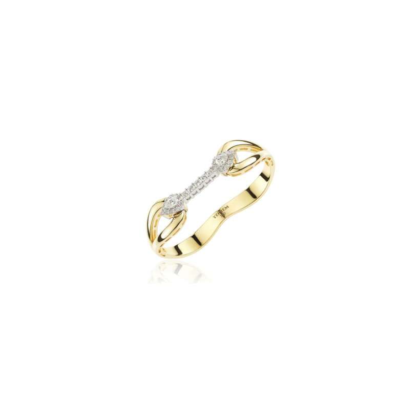 Bague Yeprem Golden Strada en or blanc, or jaune et diamants