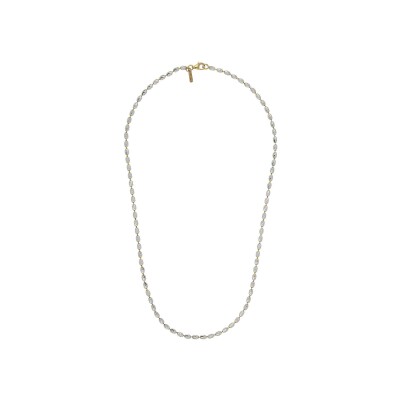 Collier Desmos Station en argent et argent doré, 61 cm