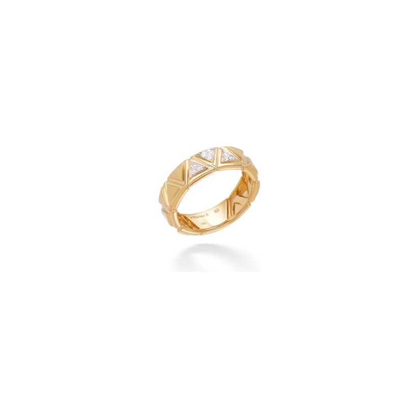 Bague Marina B Triangolini en or jaune et diamants, taille 54