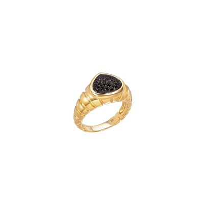 Bague Marina B Timo en or jaune et diamants noirs, taille 54