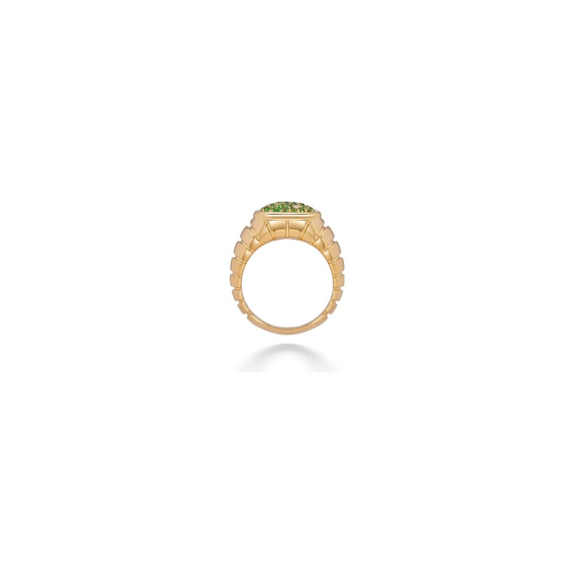 Bague Marina B Timo en or jaune, diamants et tsavorites, taille 56