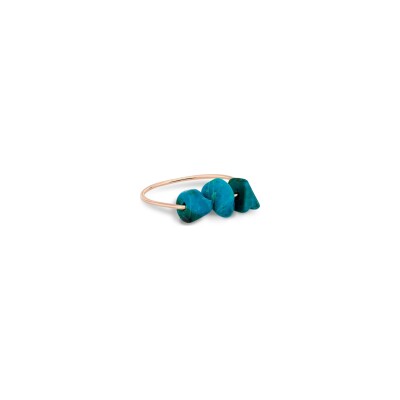 Bague GINETTE NY JALA en or rose et chrysocolle