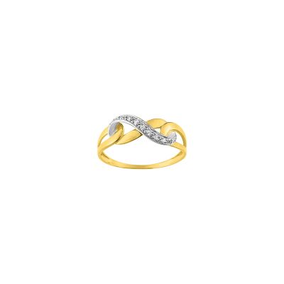 Bague en or jaune et diamant 0.045ct