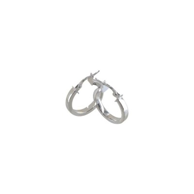 Boucles d'oreilles créoles Art de la créole en or blanc
