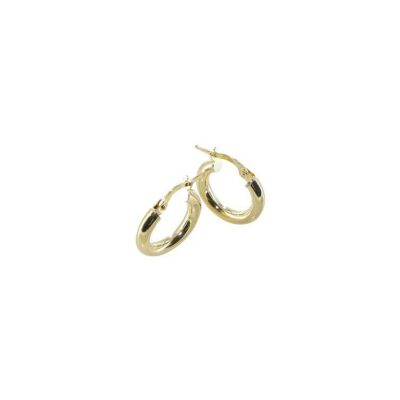 Boucles d'oreilles créoles ADLC en or jaune