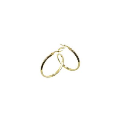 Boucles d'oreilles créoles ADLC en or jaune