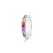 Bague Rainbow en or blanc, saphirs multicolores et diamants