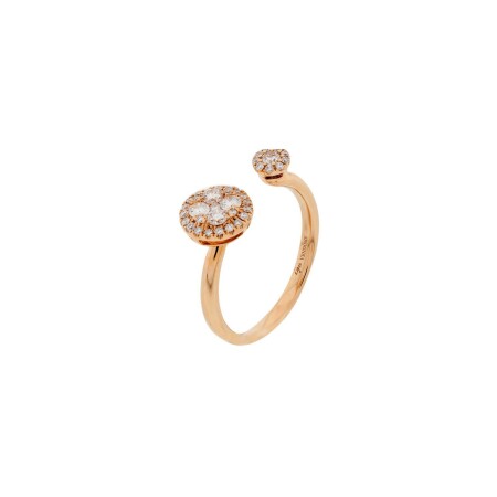 Bague en or rose et diamants