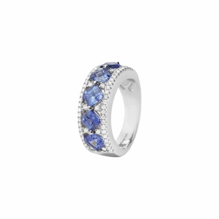 Bague Ringu en or blanc, saphirs et diamants