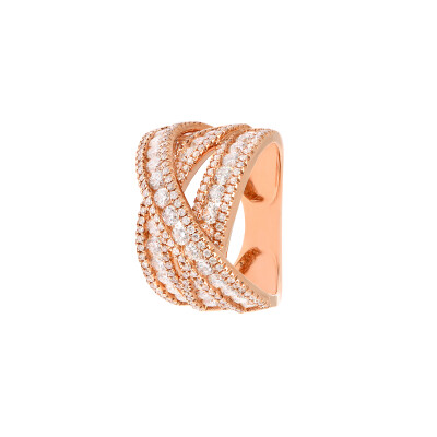 Bague Festival en or rose et diamants