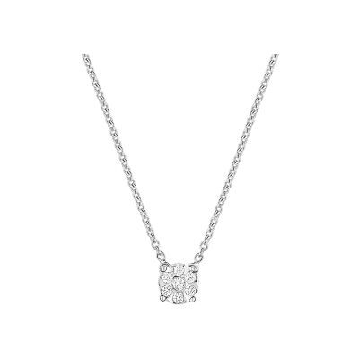Collier en or blanc et diamant 0.14ct