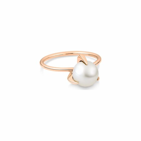 Bague GINETTE NY MARIA en or rose et perle