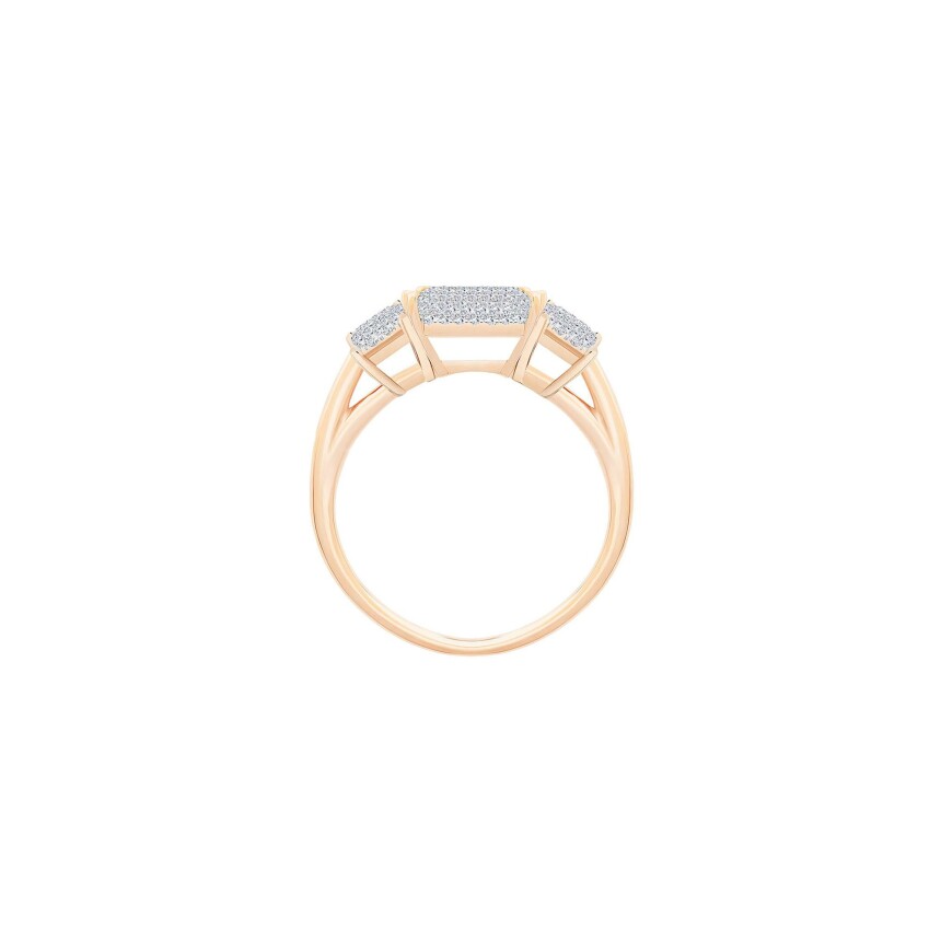 Bague Ginette NY Midnight en or rose et diamants