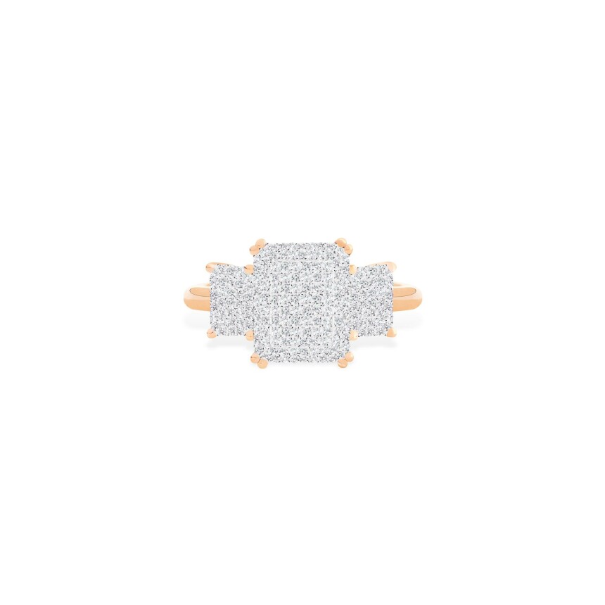 Bague Ginette NY Midnight en or rose et diamants