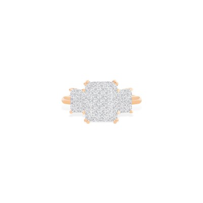 Bague Ginette NY Midnight en or rose et diamants