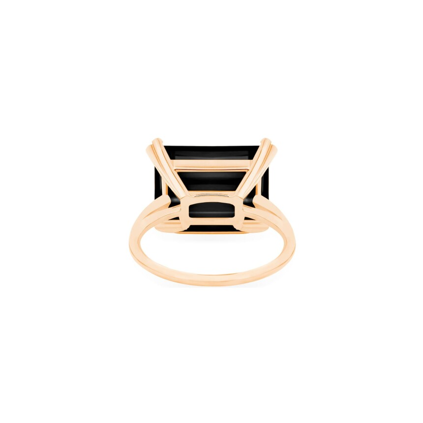 Bague Ginette NY Midnight en or rose et onyx