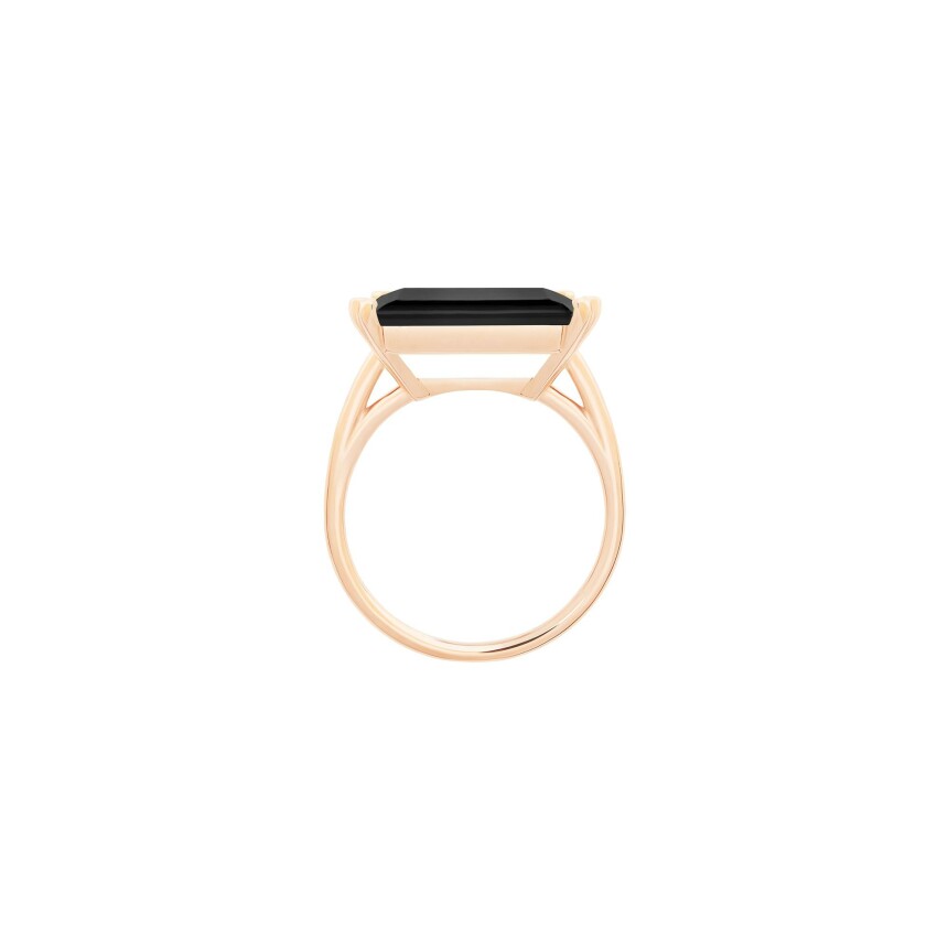 Bague Ginette NY Midnight en or rose et onyx